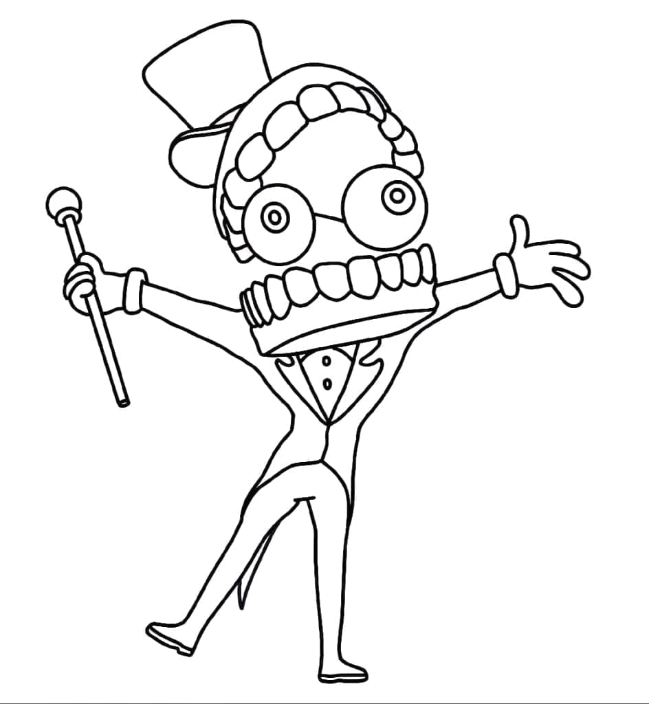 The Amazing Digital Circus Caine coloring page