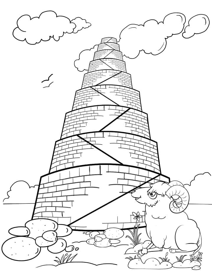 Tour de Babel 1 coloring page
