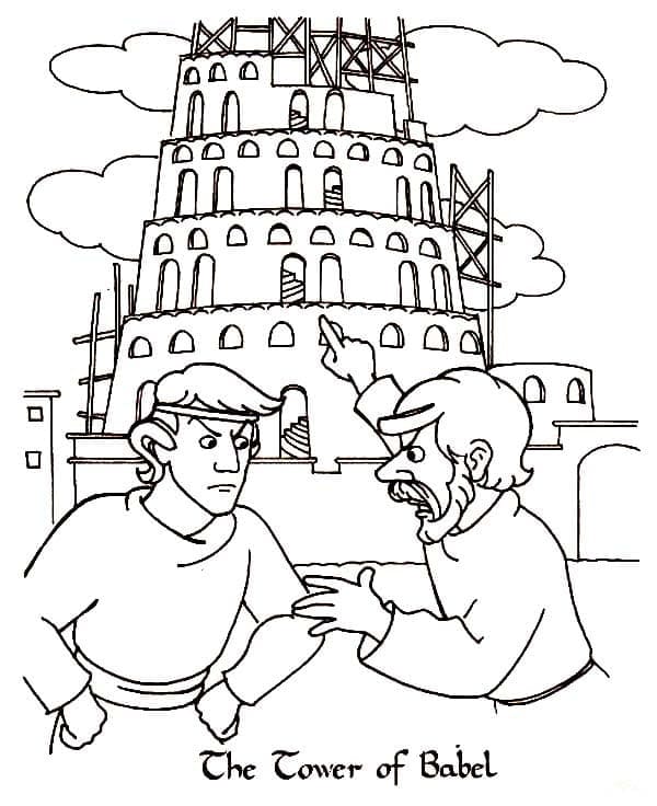 Tour de Babel 13 coloring page
