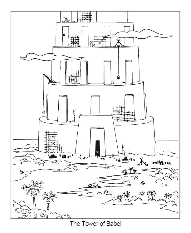 Tour de Babel 15 coloring page
