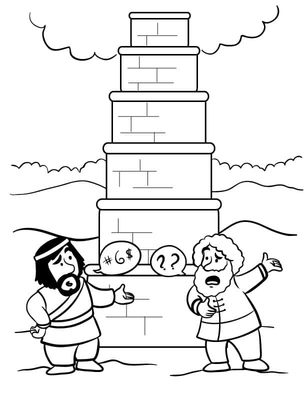 Tour de Babel 2 coloring page
