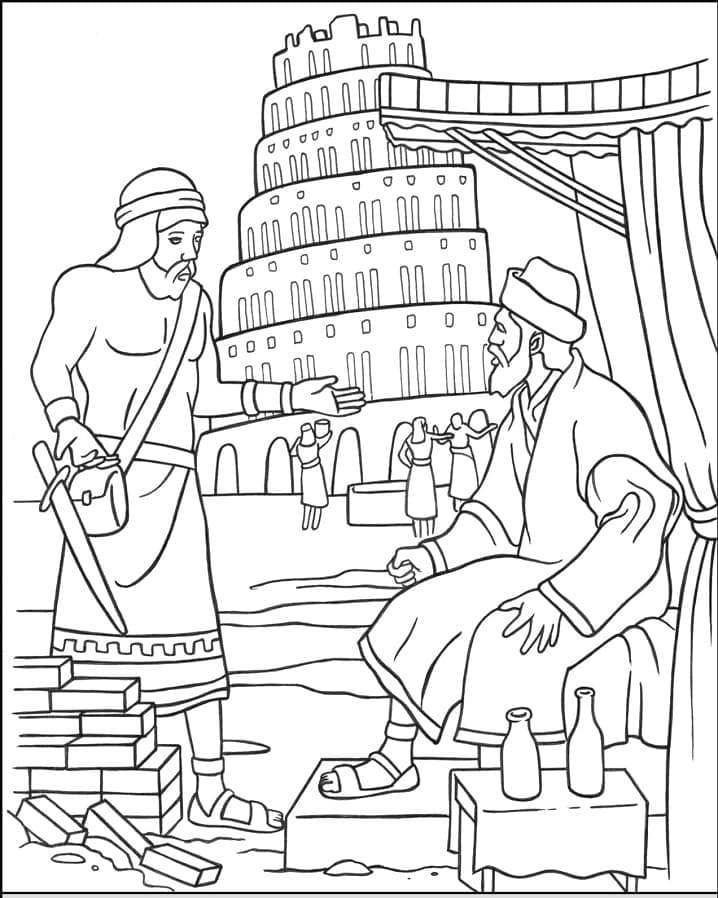 Tour de Babel 6 coloring page