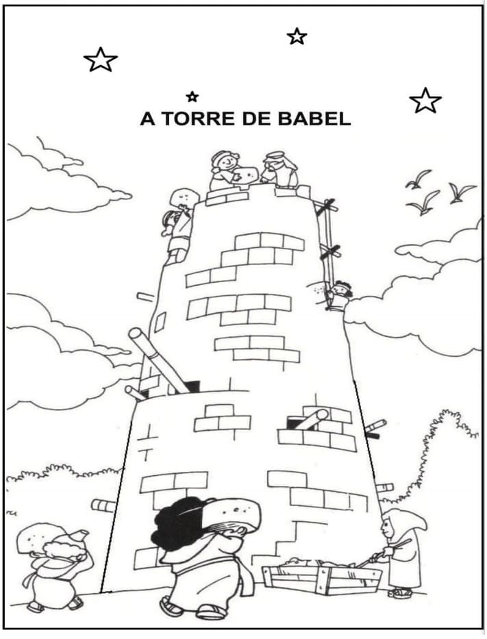 Coloriage Tour de Babel 8