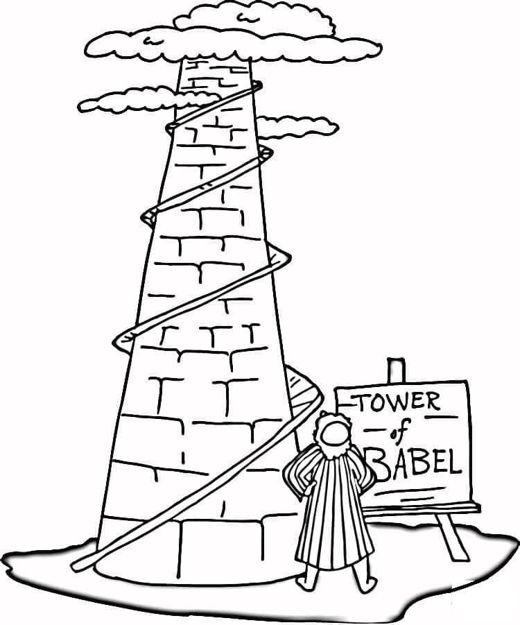 Tour de Babel 9 coloring page