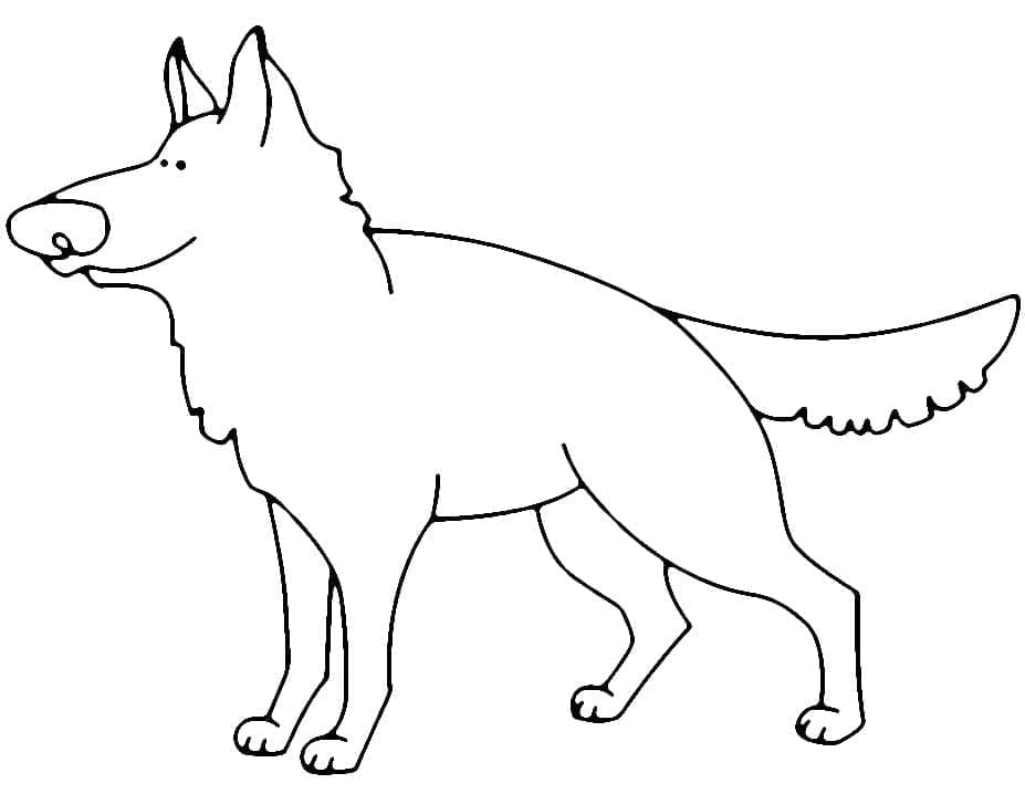 Berger Allemand Drôle coloring page