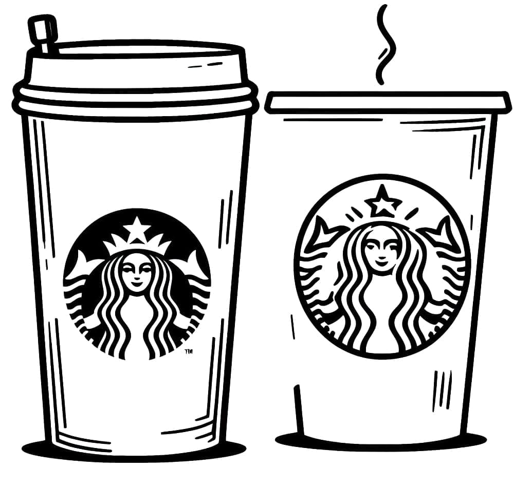 Café Starbucks coloring page