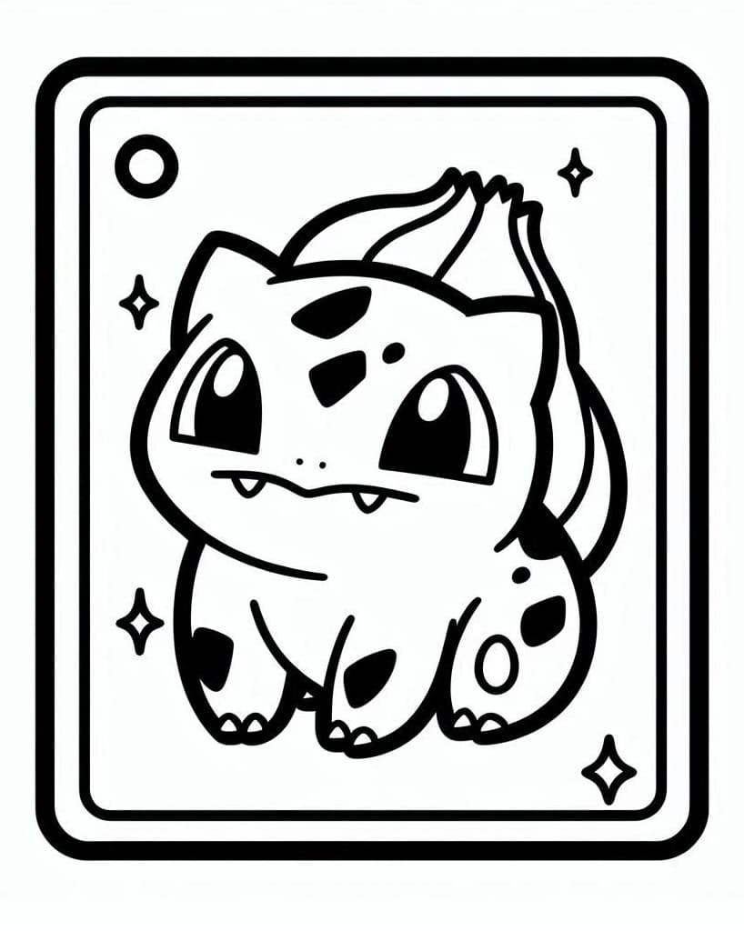 Coloriage Carte Pokémon Bulbizarre