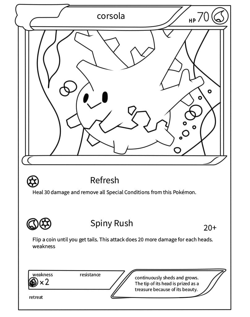 Carte Pokémon Corayon coloring page