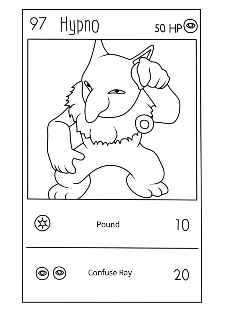 Coloriage Carte Pokémon Hypnomade