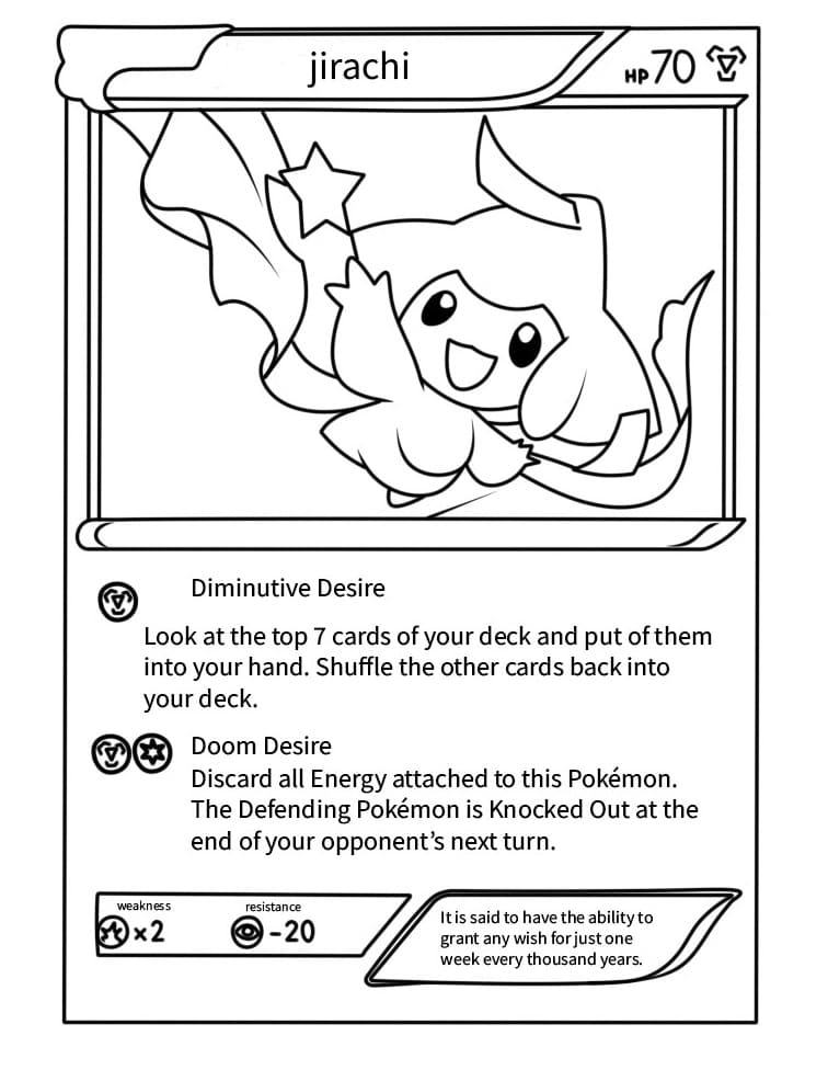 Coloriage Carte Pokémon Jirachi