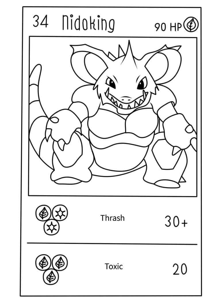 Carte Pokémon Nidoking coloring page