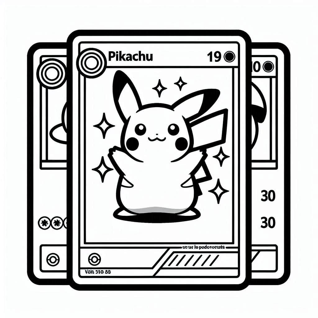 Carte Pokémon Pikachu coloring page