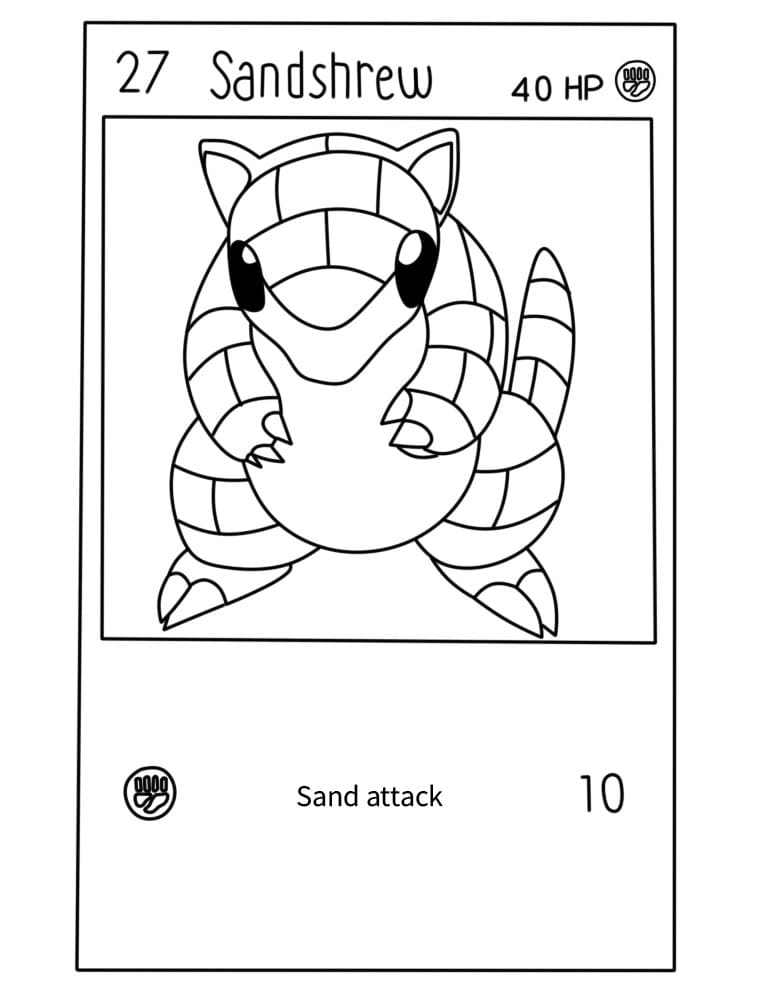 Carte Pokémon Sabelette coloring page