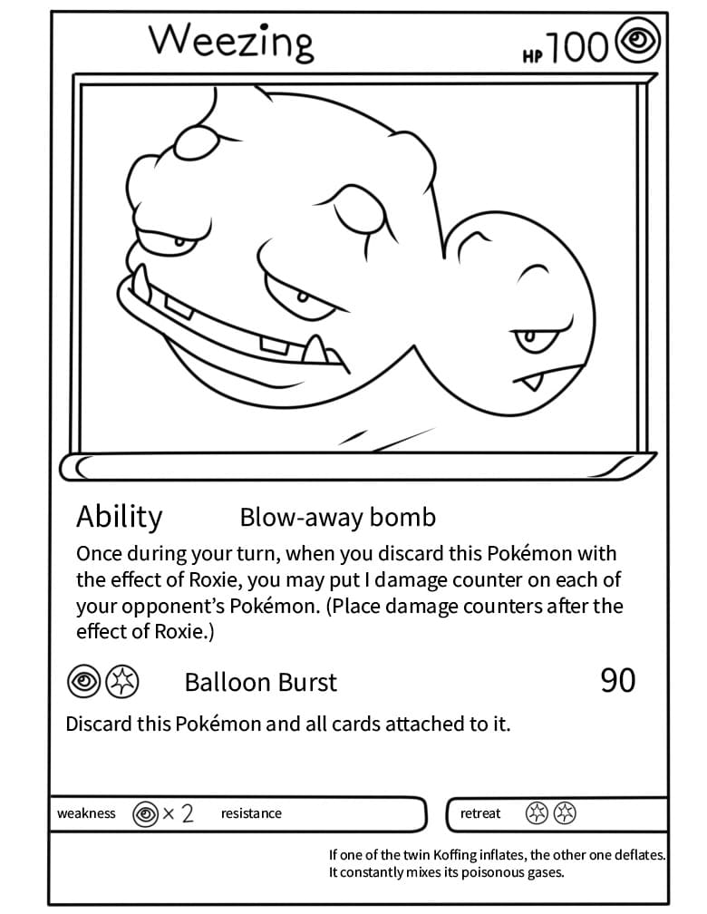 Carte Pokémon Smogogo coloring page