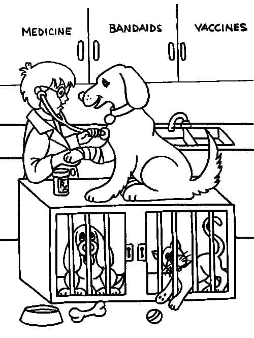 Dessin de Vétérinaire coloring page