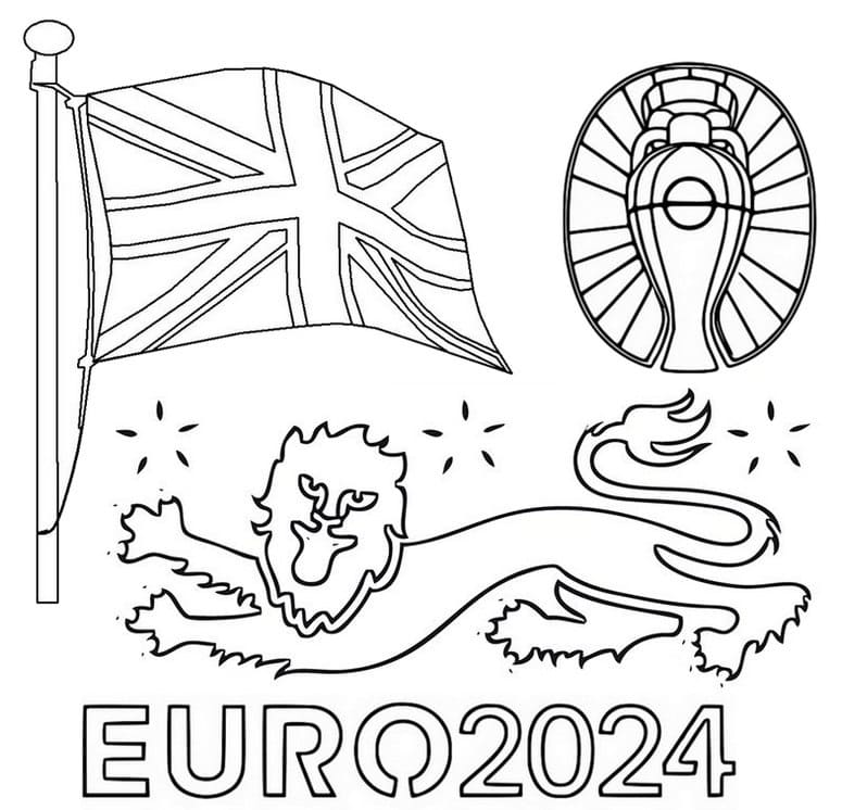 Coloriage Dessin Gratuit de Euro 2024