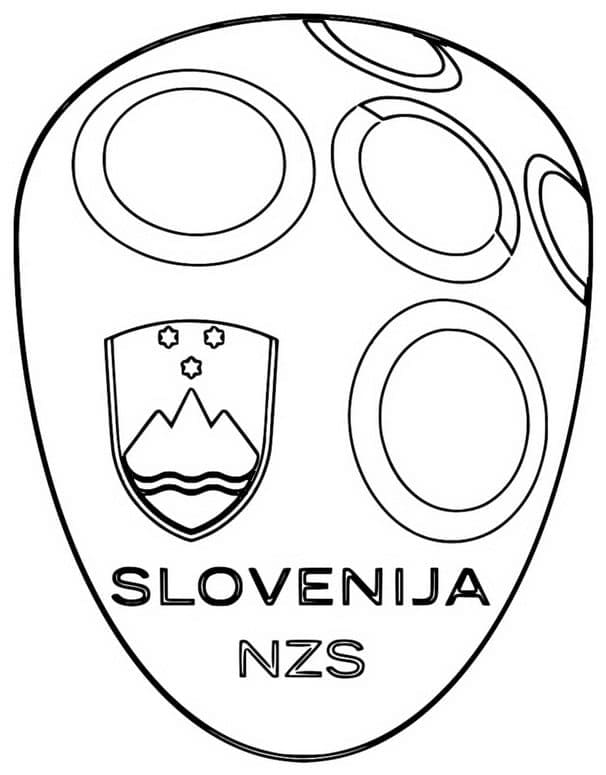 Euro 2024 Slovénie coloring page