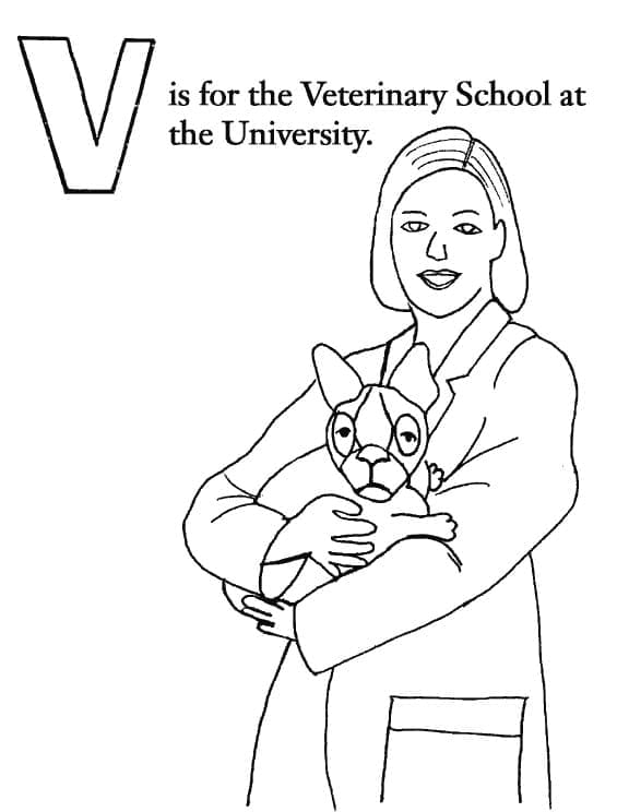 Femme Vétérinaire coloring page