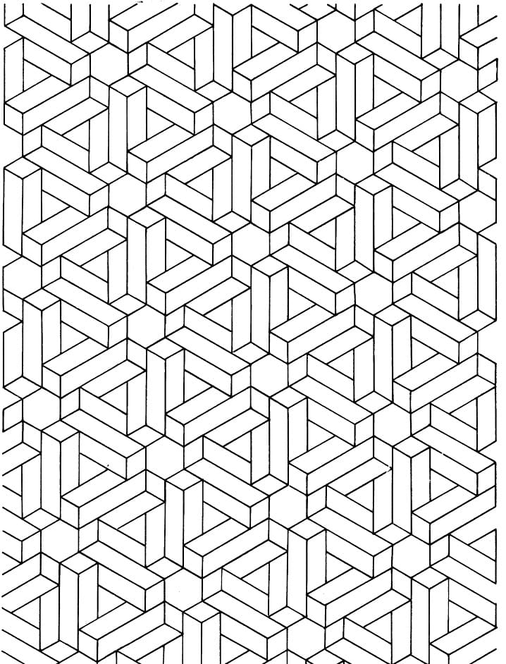 Illusion d’optique 12 coloring page