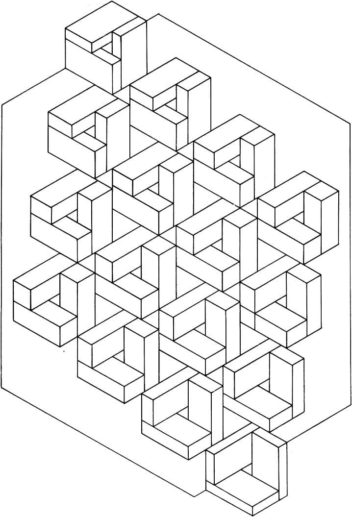 Illusion d’optique 15 coloring page