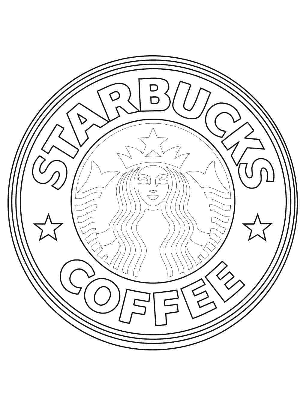 Logo Starbucks coloring page