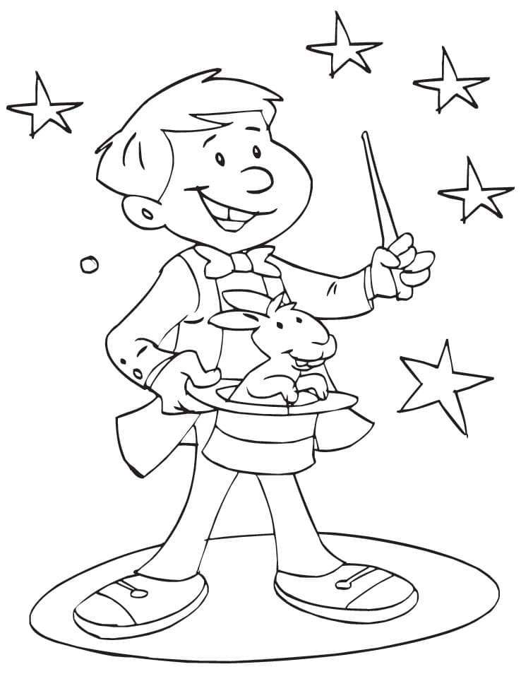 Magicien Imprimable coloring page