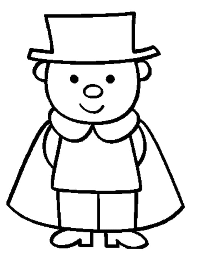 Magicien Simple coloring page