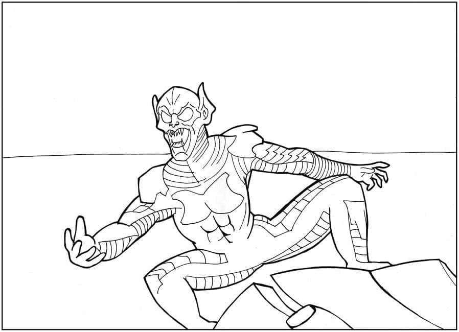 Marvel Bouffon Vert coloring page