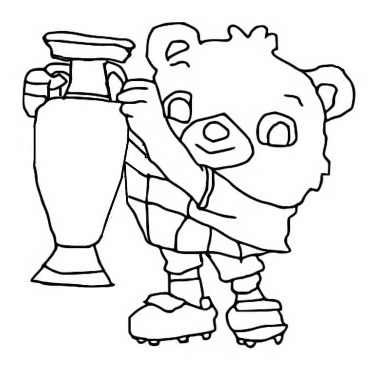 Coloriage Mascotte de UEFA Euro 2024