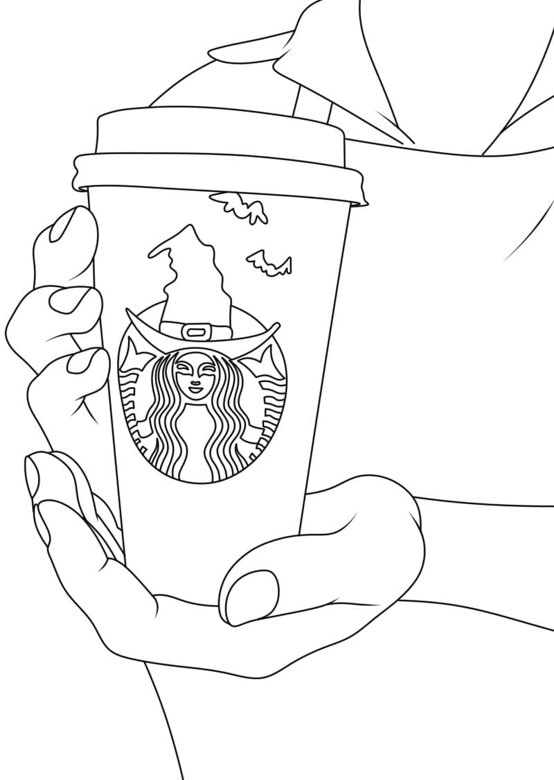Coloriage Tasse Starbucks Simple