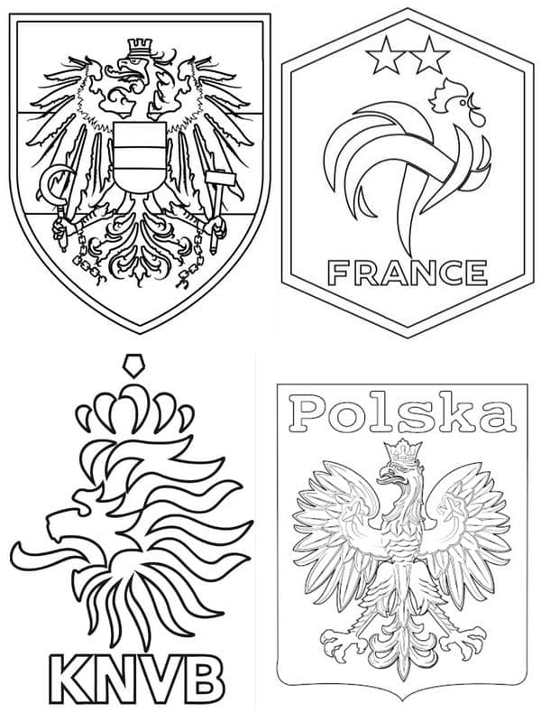 Coloriage UEFA Euro 2024 Groupe D