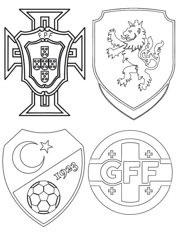 Coloriage UEFA Euro 2024 Groupe F