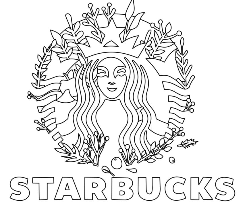 Un Logo Starbucks coloring page
