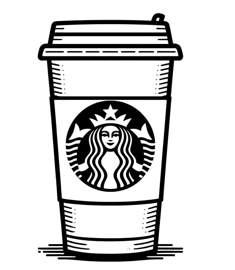 Une Tasse Starbucks coloring page