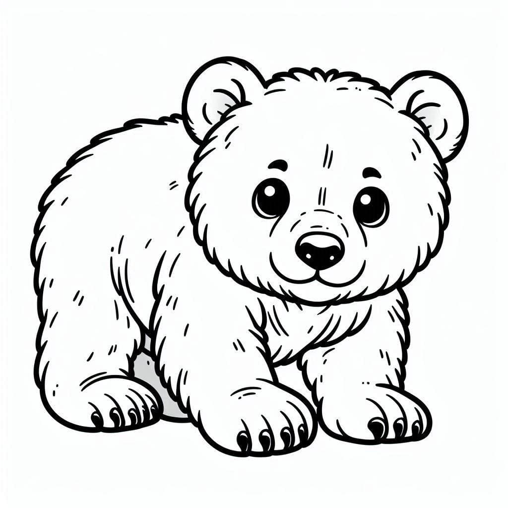 Adorable Ourson coloring page