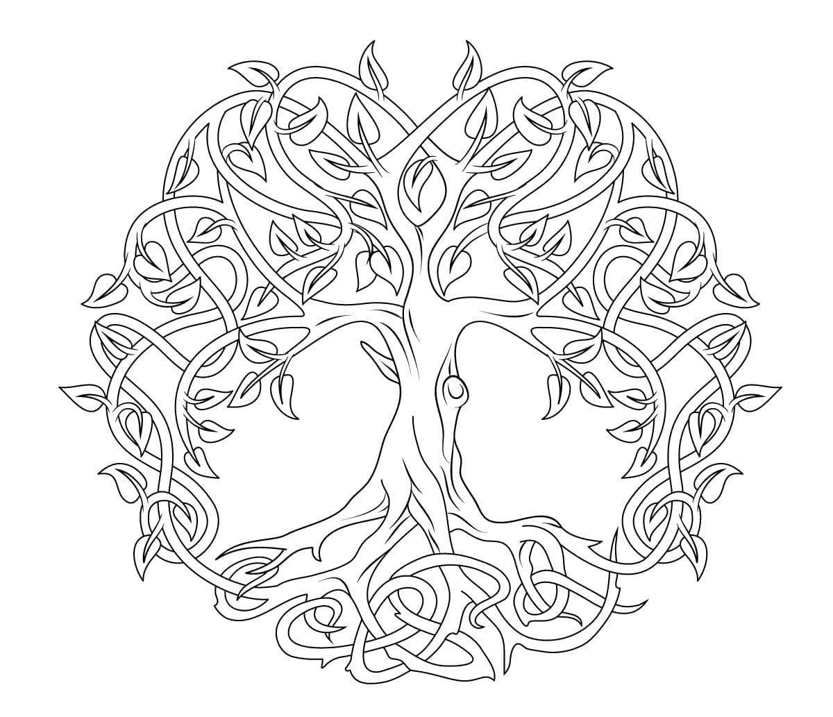 Arbre de Vie Celtique coloring page