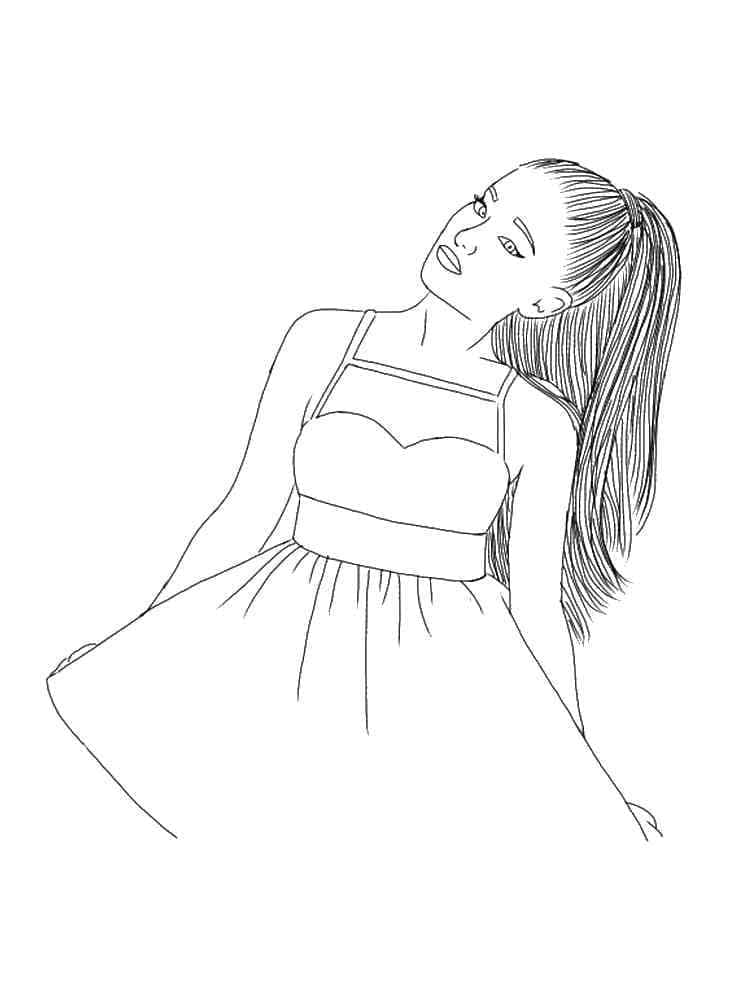 Coloriage Ariana Grande 1