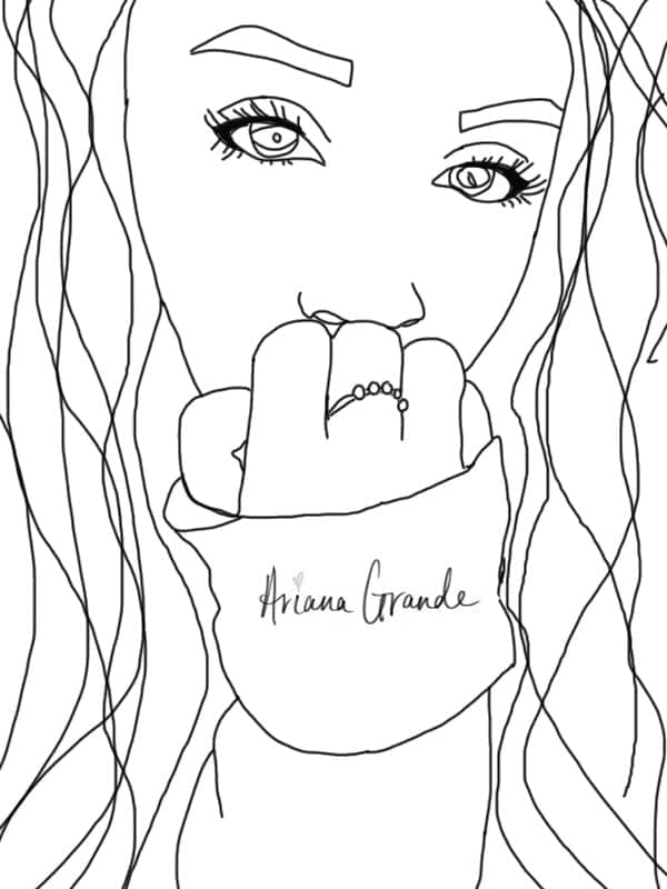 Ariana Grande 2 coloring page