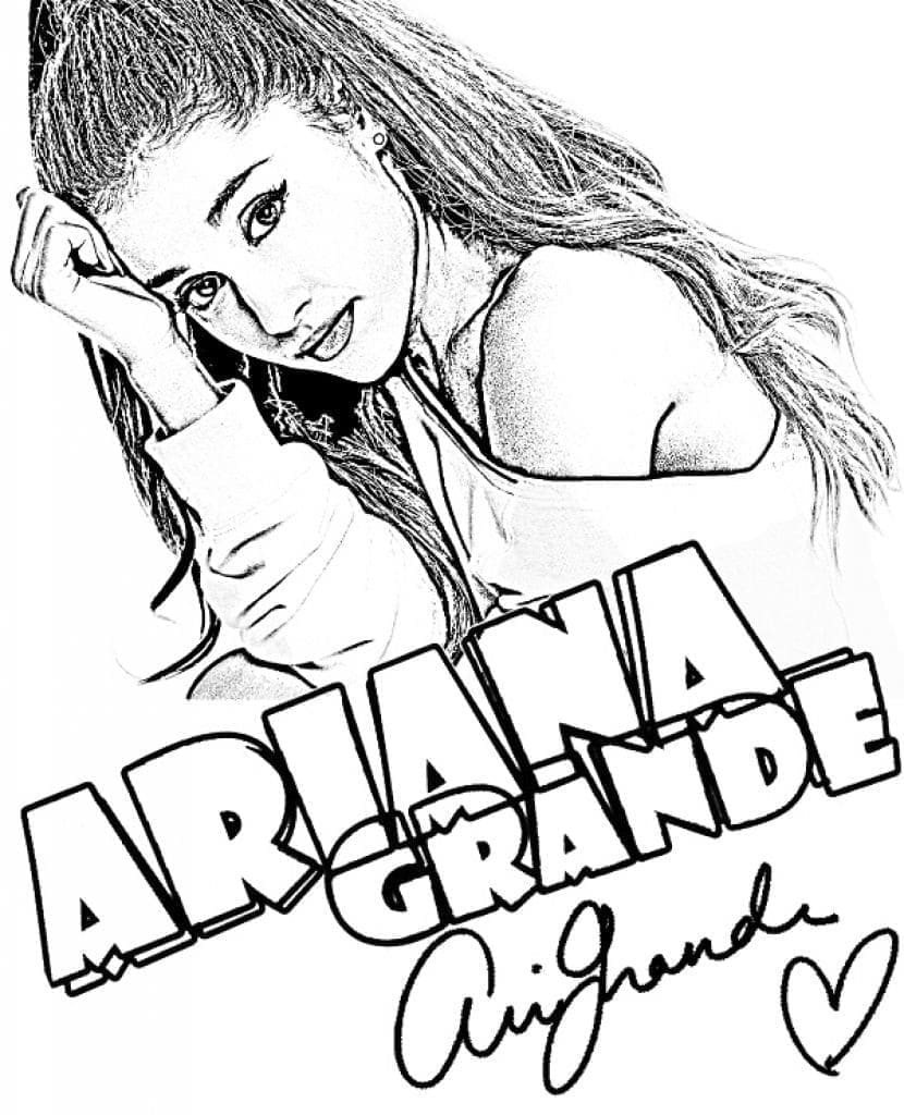 Ariana Grande 4 coloring page