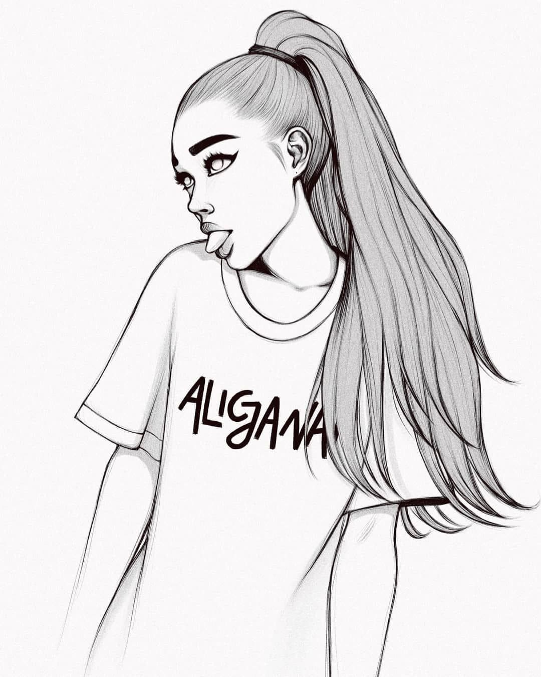 Coloriage Ariana Grande 5