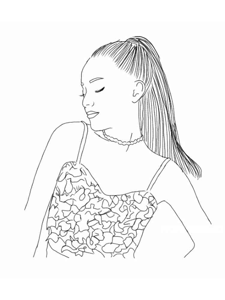 Ariana Grande 6 coloring page
