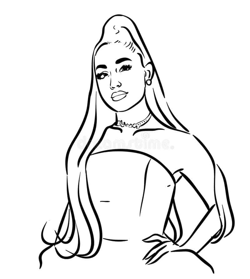 Ariana Grande Glamour coloring page