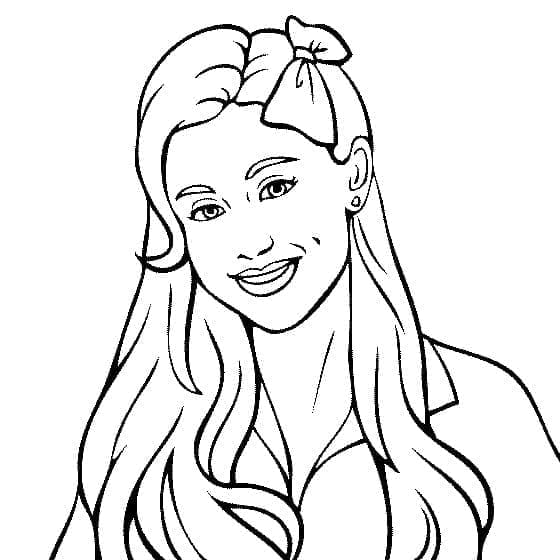 Ariana Grande Heureuse coloring page