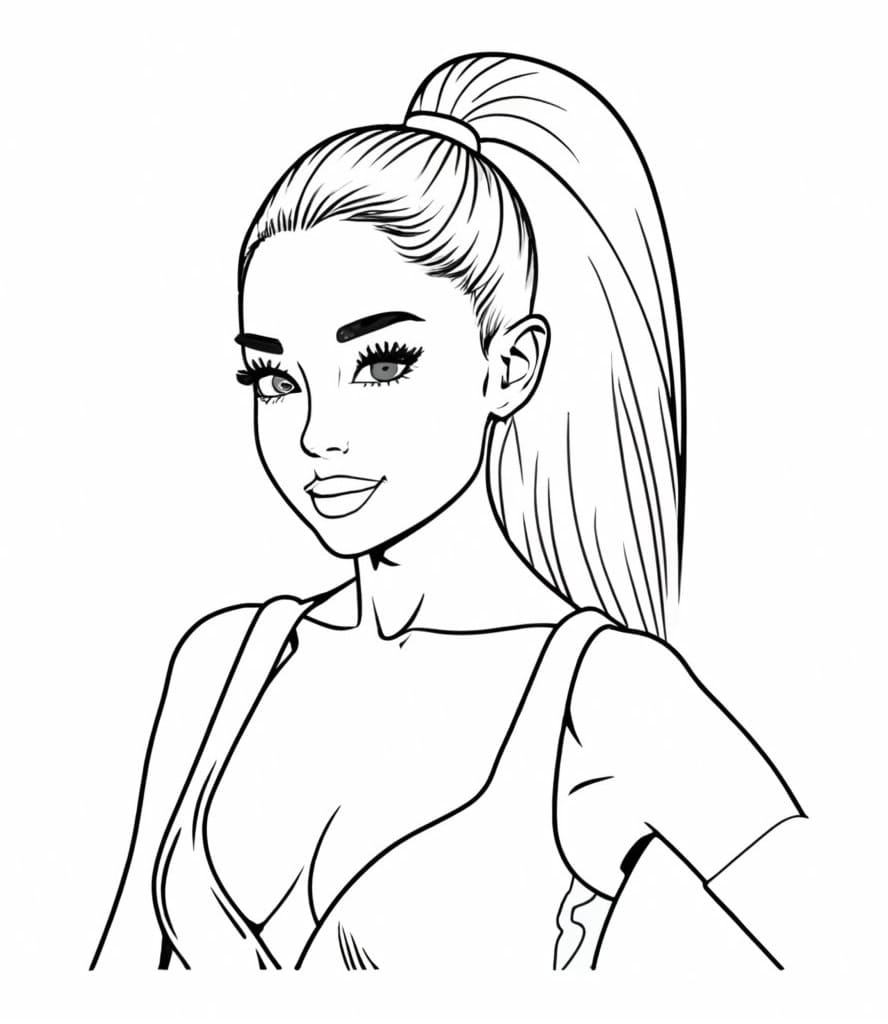 Ariana Grande Imprimable coloring page