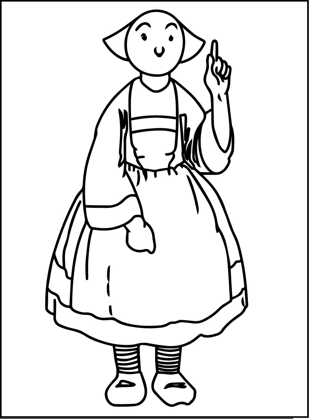 Coloriage Bécassine Pour les Enfants