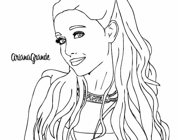 Belle Ariana Grande coloring page