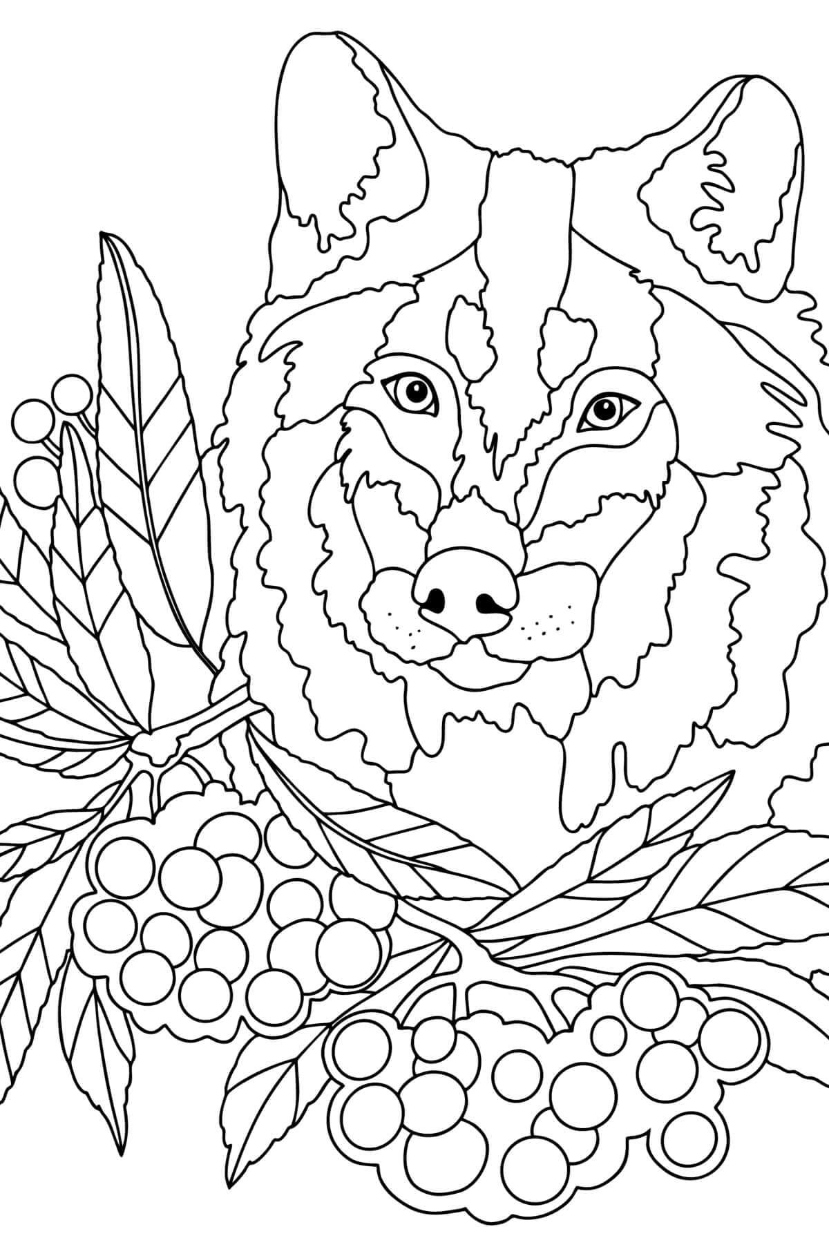 Dessin du Mandala de Loup coloring page
