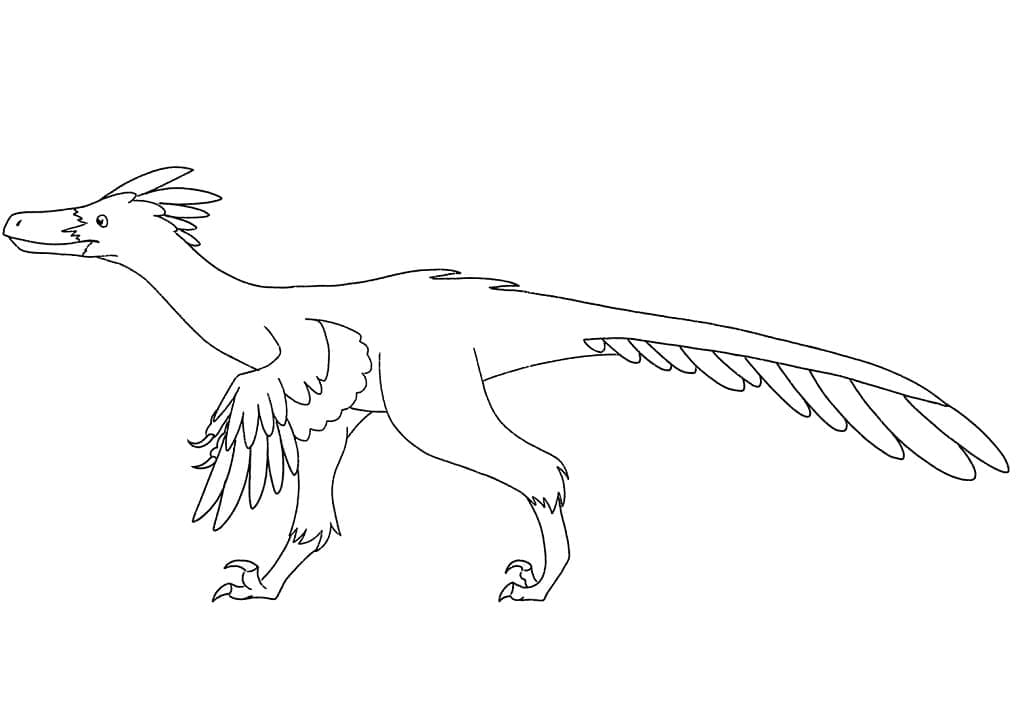 Dessin Gratuit de Velociraptor coloring page