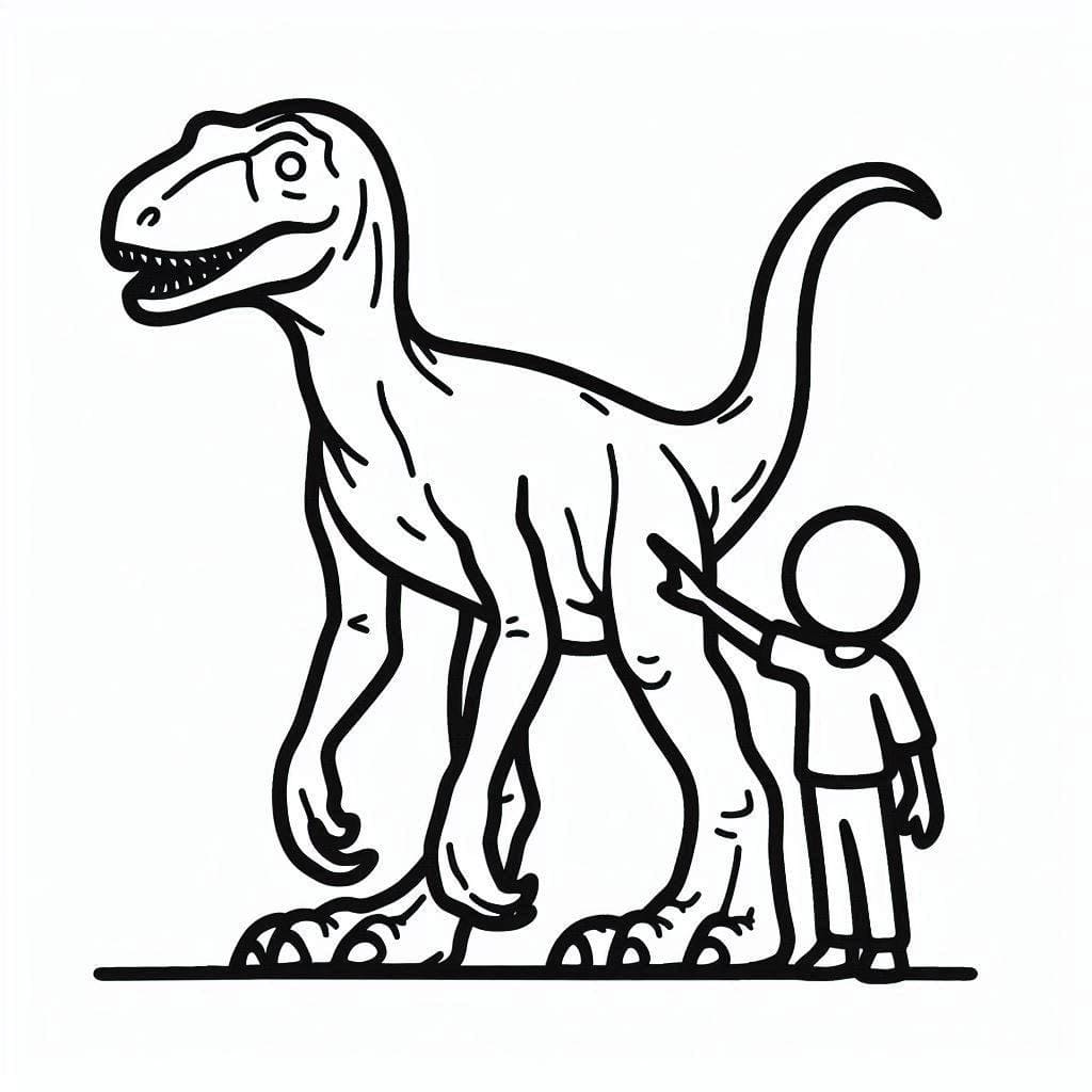 Grand Vélociraptor coloring page