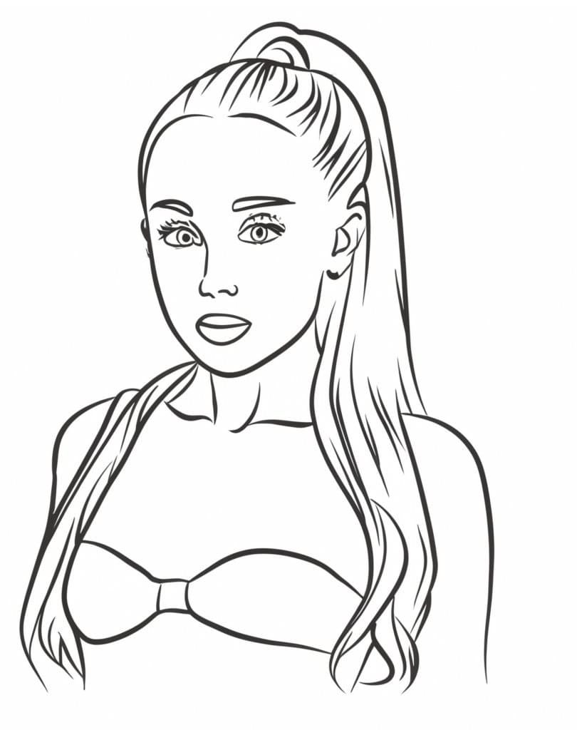 Imprimable Ariana Grande coloring page